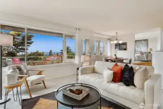Family room off kitchen.