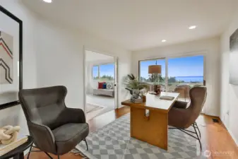 Upper floor bonus room off primary.
