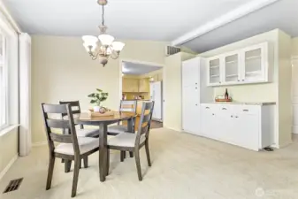 Extra cabinets for plenty of storage.