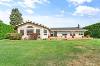 The level backyard works great for outdoor fun!