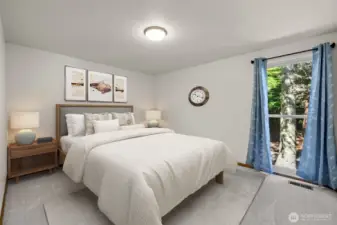 Bedroom 2 is virtually staged.