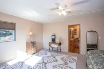 The Primary bedroom is serviced by it's own Master Bath.