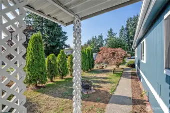 Beautifully maintained lawn.