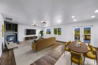 virtually staged living room