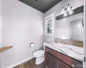 half bath on main off the entry