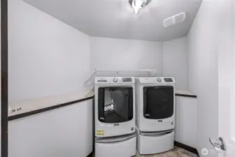 Laundry upstairs with bedrooms!