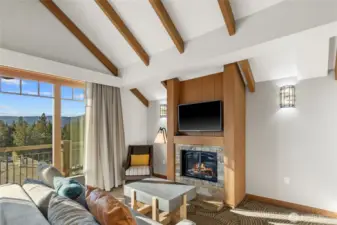 Gas Fireplace in great room space