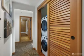 Laundry and coat closet