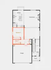 First Floor with 5th Bedroom Option