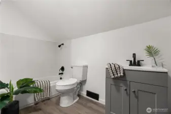 Full bathroom upstairs.