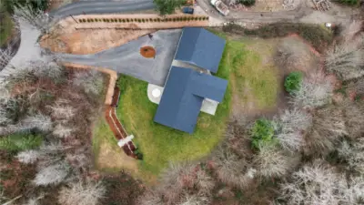 Aerial view of the property.
