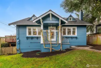 Enter through the front of the beautiful walking path