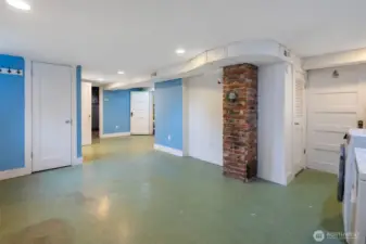 3/4 bathroom, storage, and space! With a separate entrance you can use your imagination