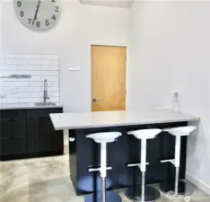 Main floor retail space for food prep, ice cream, art, etc