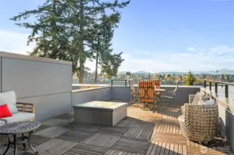 Stunning views from a semi private rooftop deck...