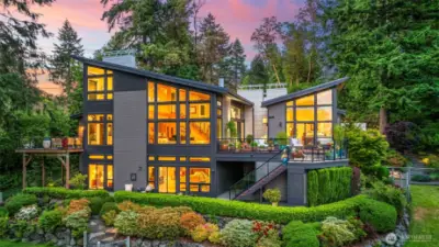 Dusk on a design icon.  As twilight settles in, and you see the home glowing from within— you know this is the lifestyle of elevated living, reflecting your success, you've been seeking.  The search in over...Welcome HOME!