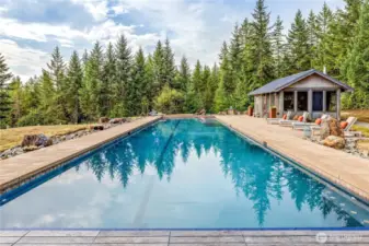 75' heated saltwater pool w/spa.
