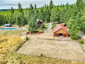 Riding Arena & fenced pastures.