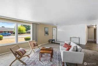 Living room, looking to front door.