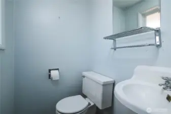 Half bath in garage