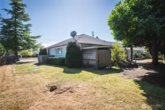 Garden shed in the back yard.