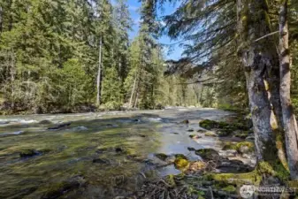 Sights and sounds of the Nooksack River envelop the unit