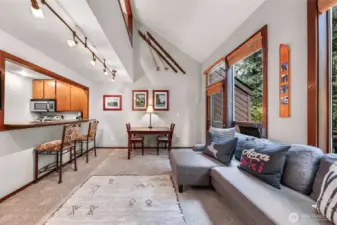 The back door opens up to your own private deck overlooking the Nooksack