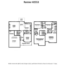 Floor plan- Builder reserves the right to modify the floorplan without notice. Buyers to verify sq footage