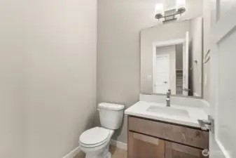 Main  floor powder/ half bath for guests and convenience.