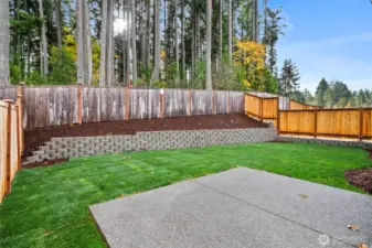 Back-yards professionally landscaped & fully fenced with 6’ cedar privacy fencing
