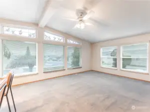 Windows to take in view from kitchen/dining