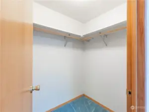 Walk in closet in each bedroom