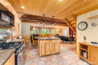 Upgraded Kitchen with High-End Finishes    Cook in style with granite countertops, stainless steel appliances, and a fully-stocked kitchen, including small appliances, dishwasher, and glassware.