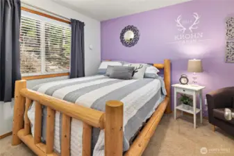 One of two bedrooms on the main floor.