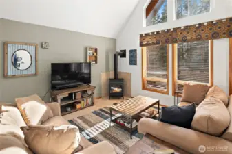 Big windows in the main living space allow for an abundance of natural light.