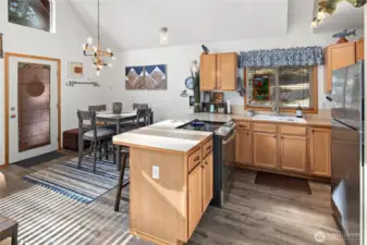 Open concept living space is great for entertaining.