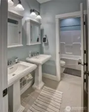 Full bath on upper level