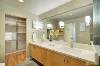 Primary Bathroom with closet