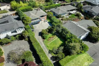 Arial shot of home