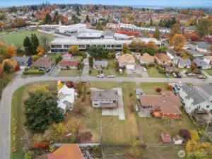 Looking north at entire lot