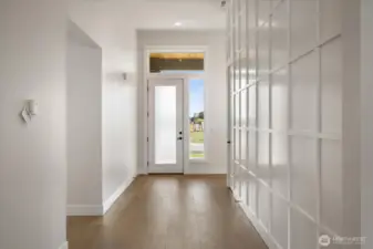 Entry with detailed wall!