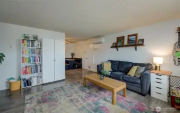 Light and open living room.