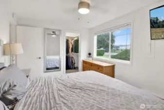 Primary bedroom features a large closet