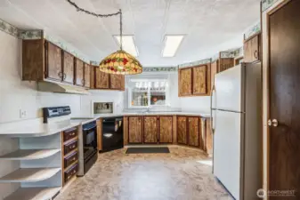 Enjoy this large kitchen with plenty of counter space!