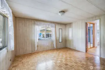 The large primary bedroom has an en-suite bathroom.