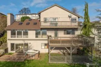 View of Rear of Home and Decks