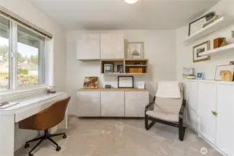 Custom office built-ins were just installed last year!