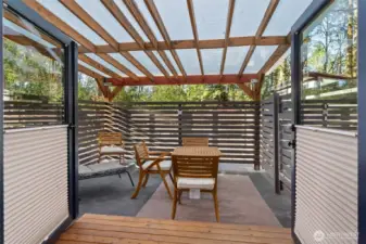 Private patio for 2 bedroom/2 bath unit.