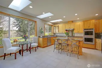 What amazing meals will you share in this large kitchen with eating area.  Stainless Steel appliances.