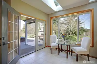 Eating area leading out to the back patio